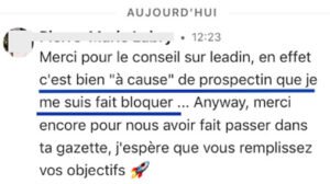 Message utilisation linkedin