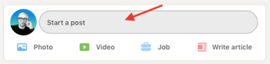 Start a post linkedin