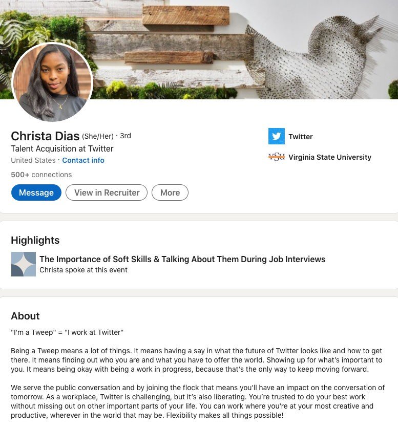 Christa Dias Linkedin